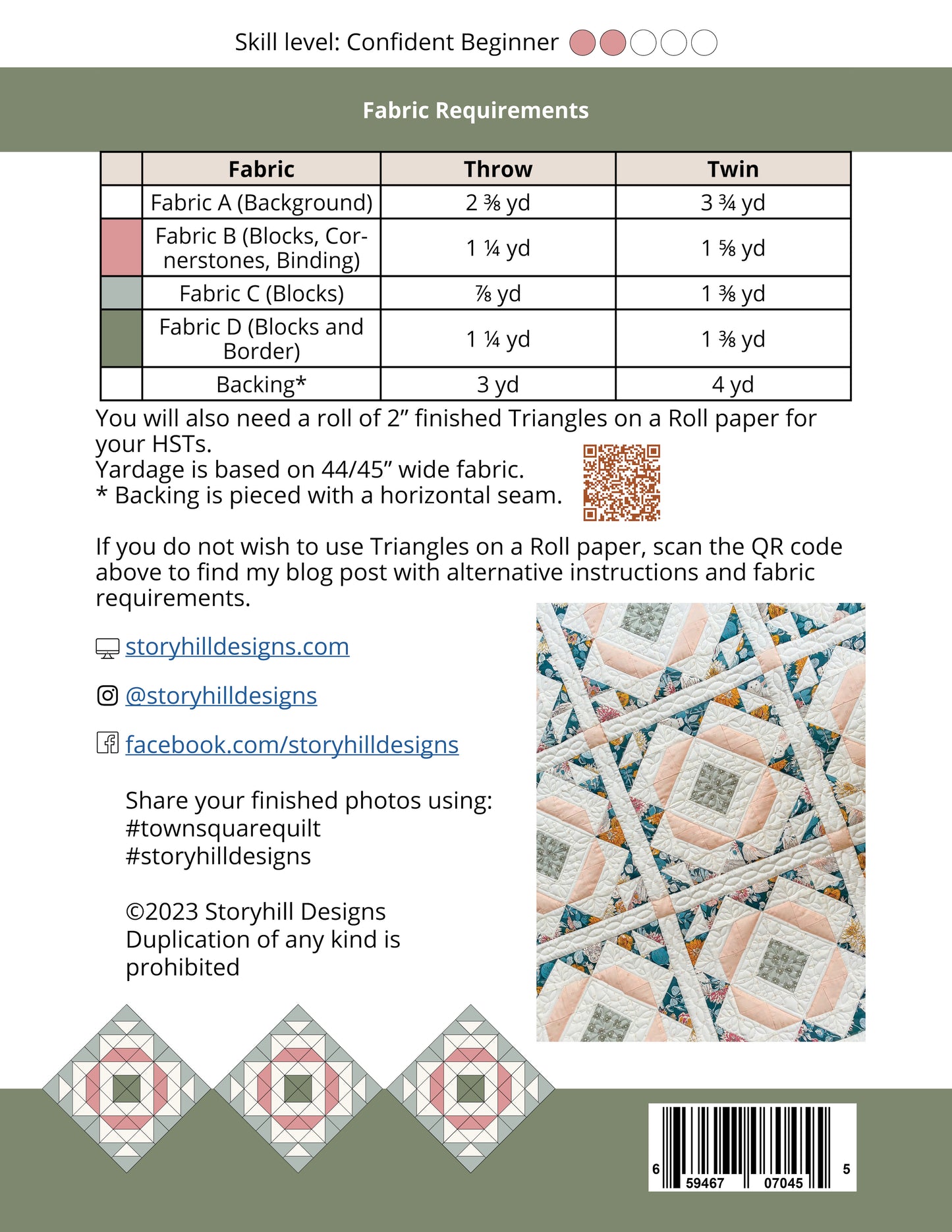 Town Square PDF Pattern